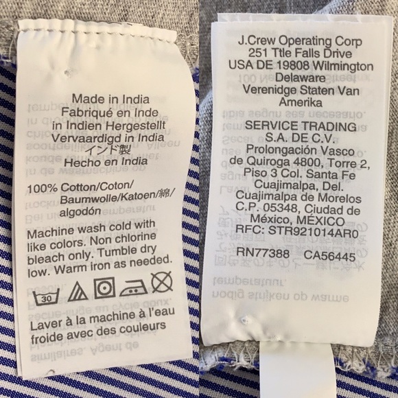 J. Crew Blue & Gray Sleeveless Tuxedo Mixed Media Top Sz S - Picture 11 of 11